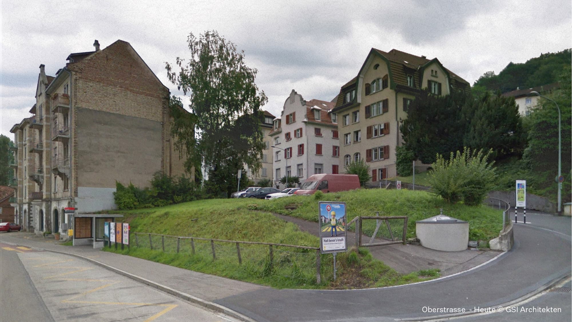 Situationsplan der Oberstrasse in der Gegenwart