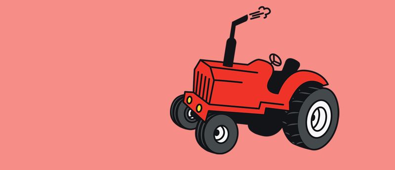 Illustration eines Traktors